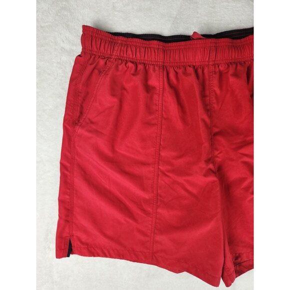 Speedo Mens Shorts Swim Trunks Red Size XXL String Waistband - Picture 2 of 14